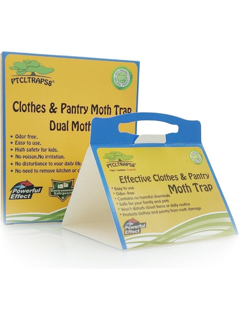 Effective Dual Moth Traps for Clothes & Pantry - Natural, Odor-Free, Safe